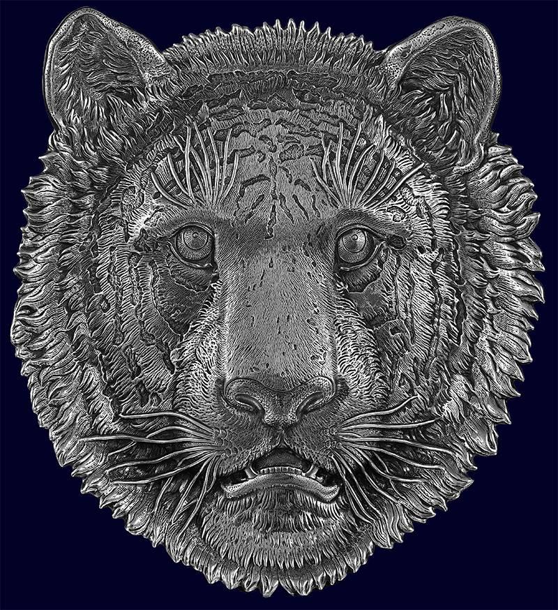 Women's or Men's Buccellati Sterling Silver Lion Head Tray