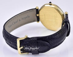 Van Cleef & Arpels Achteckige Quarz-Armbanduhr, Tricolor Gold