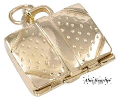 Gold Gemset Dear Purse Four-Picture Locket