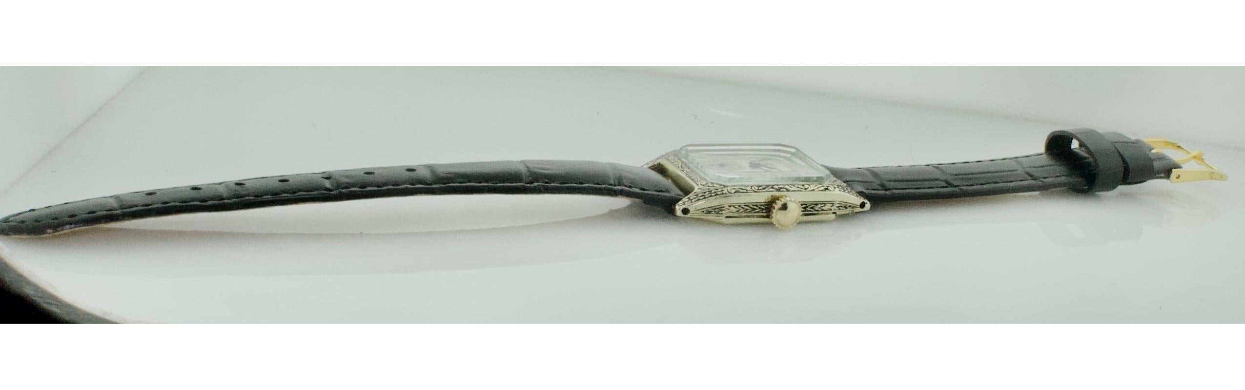 Orologio da polso Art Deco Genève in oro 14k inciso, datato 1931 - Un cimelio senza tempo in vendita 4