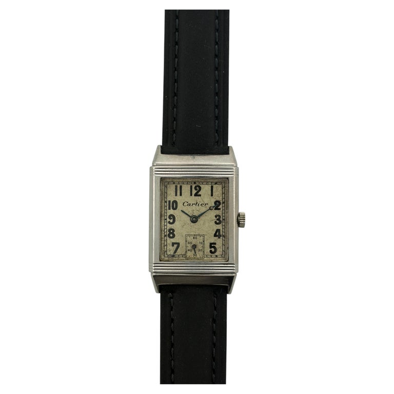 Vintage Cartier Stainless Steel Reverso Watch, 40 x 24mm, Circa