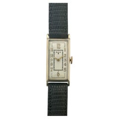 Vintage 1930s Art Deco Elgin Rectangular Dress Watch