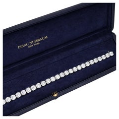 Issac Nussbaum Bracelet tennis en or blanc 12.18 carats