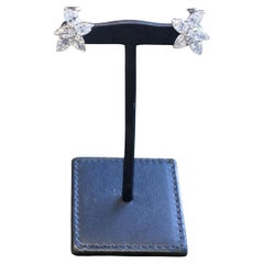 Issac Nussbaum GIA Certified Diamond Cluster Earrings