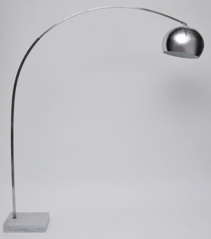 1970s CHROME ARC FLOOR LAMP at 1stDibs