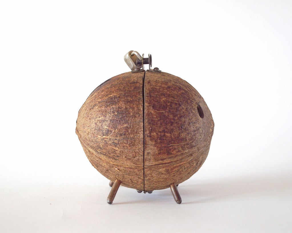 Whimsical Coconut Shell Bank, circa 1960 at 1stdibs