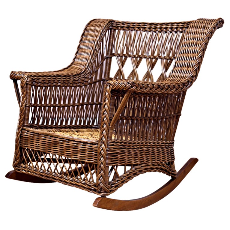Used Wicker Rocker For Sale on 1stDibs