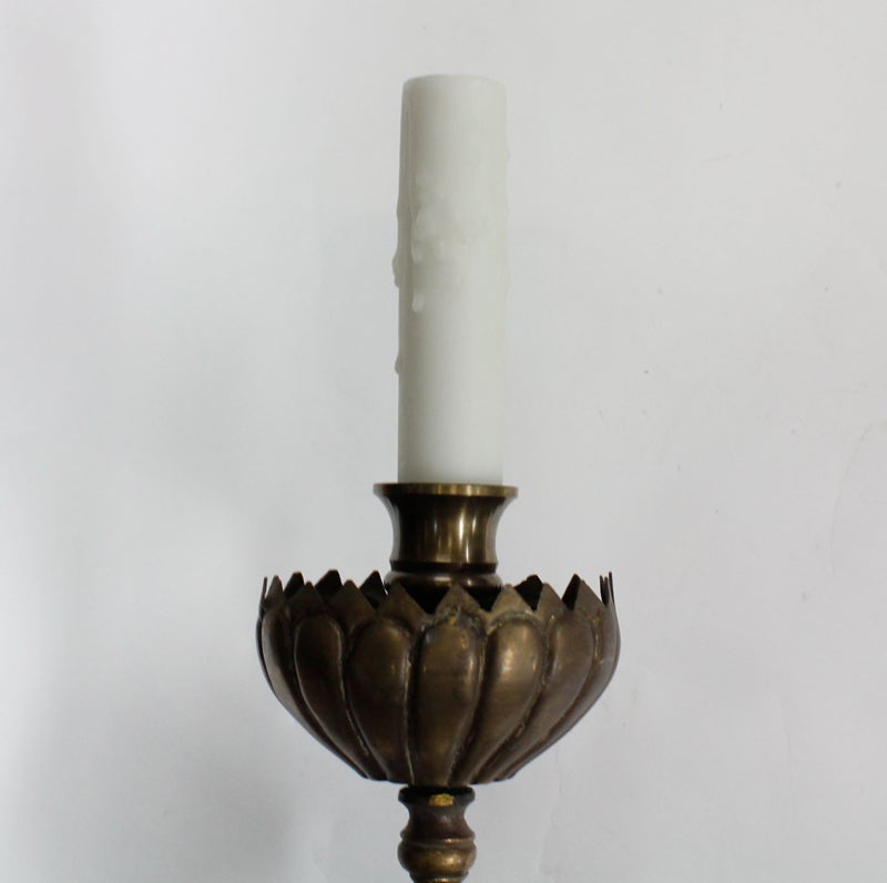 Pair of Etched Electrified Brass Cobra Wall Sconces at 1stdibs