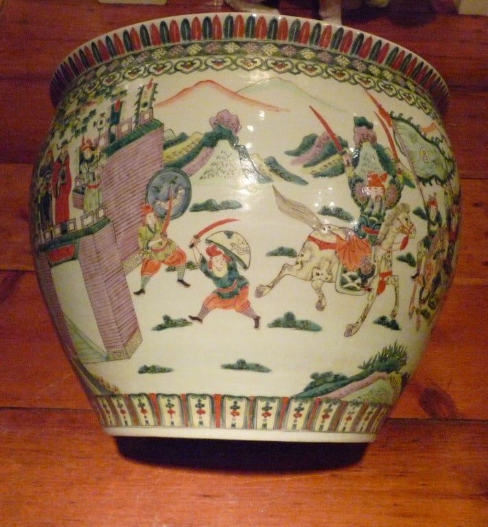 Large Chinese porcelain fish bowl c.1860 at 1stDibs