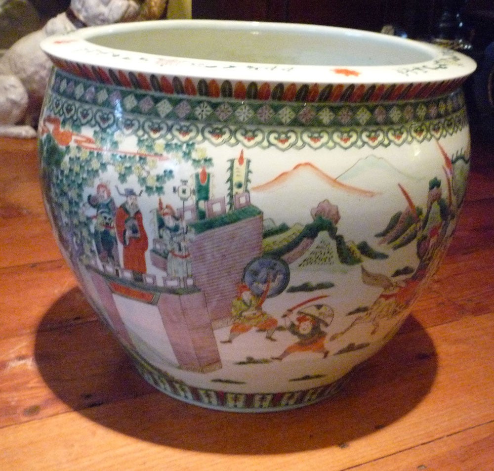 Large Chinese porcelain fish bowl c.1860 at 1stDibs