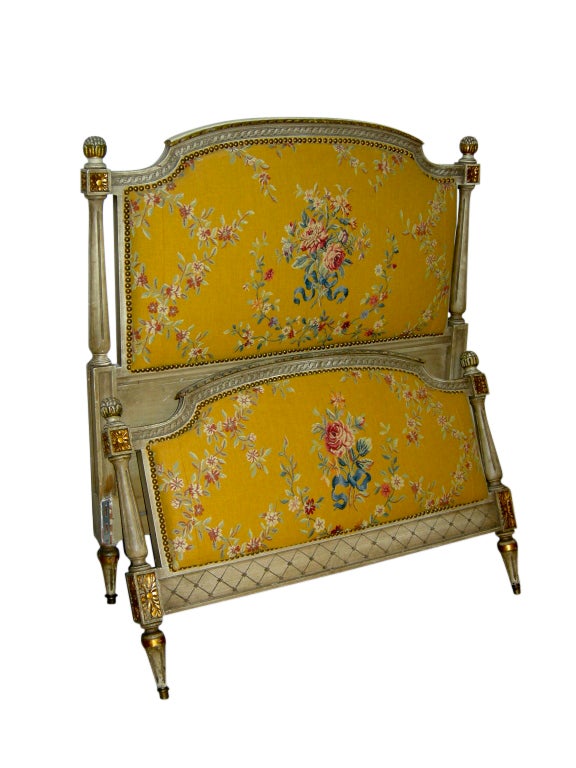 Pair of Twin Size French Headboard and Footboard 19th Century at 1stDibs