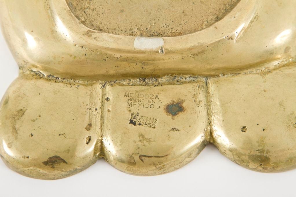 Set of Three Brass and Ceramic Dishes by Pepe Mendoza at 