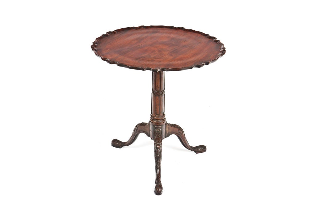 III Mahogany Piecrust TiltTop Table For Sale at 1stDibs