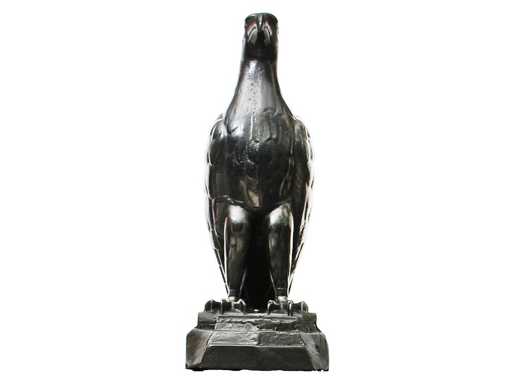 Patinated Cast Iron Eagle Sculpture at 1stDibs cast iron eagle statue