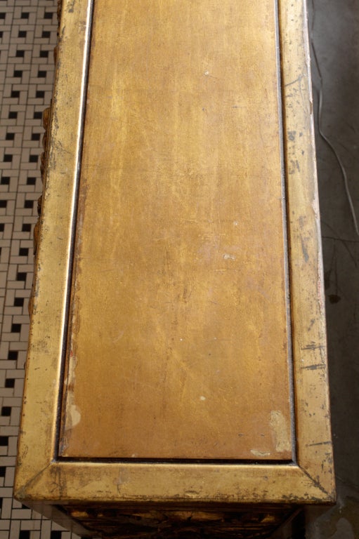 Spanish Hand Carved and Gold Leaf Credenza by Mariano Garcia at 1stDibs