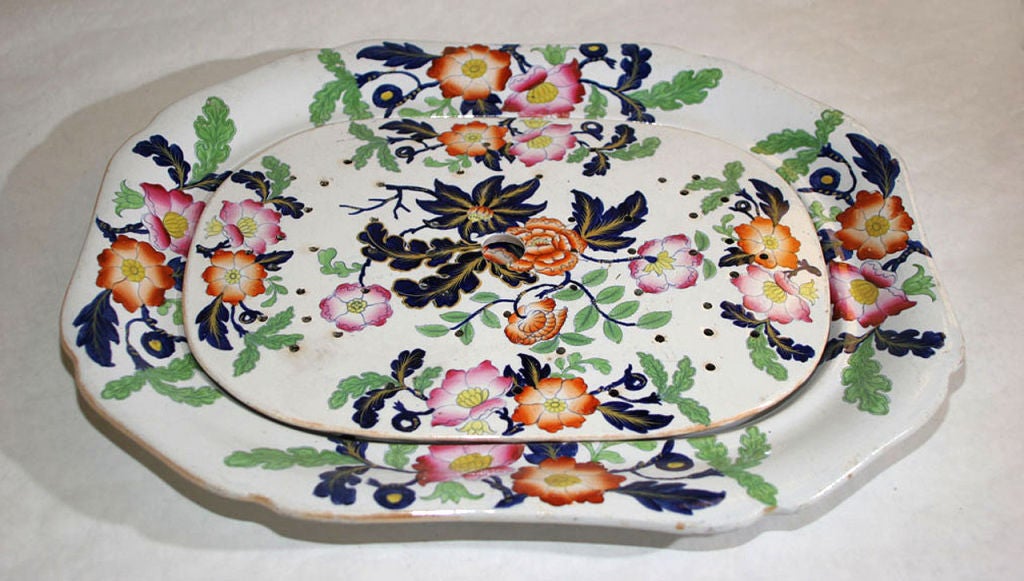 THREE IRONSTONE SERVING PLATTERS. ENGLISH, CIRCA 1850 For Sale at 1stDibs