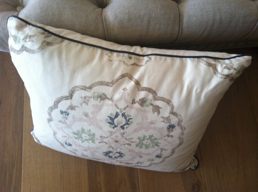 Penny Morrison Pillow with Grosgrain Ribbon Trim at 1stdibs