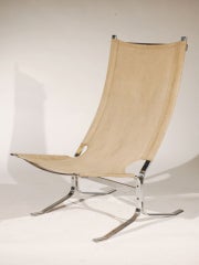 A Chrome Sling Chair in the Style of Ingmar Relling at 1stdibs