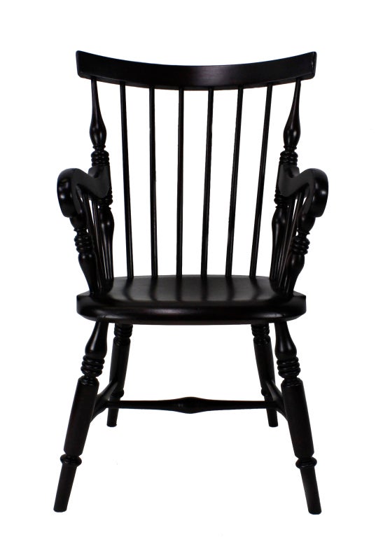 Pair of Jamaican Windsor Arm Chairs at 1stDibs