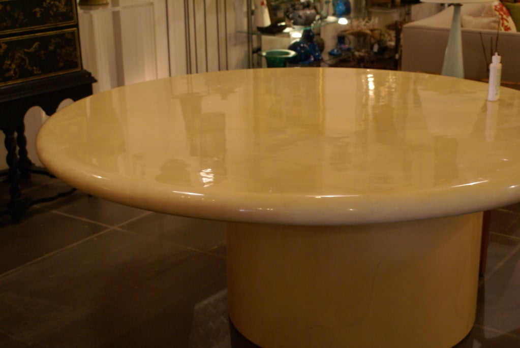 One Goat Skin Dining Table at 1stDibs