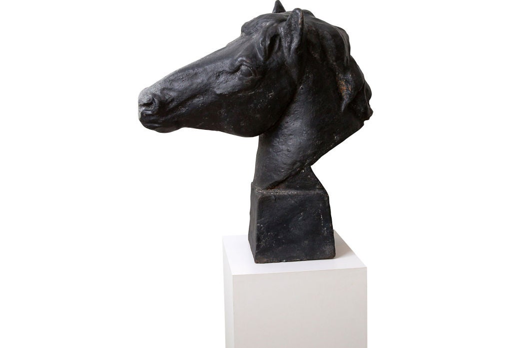 Vintage Swedish Cast Iron Horse Sculpture For Sale at 1stDibs cast
