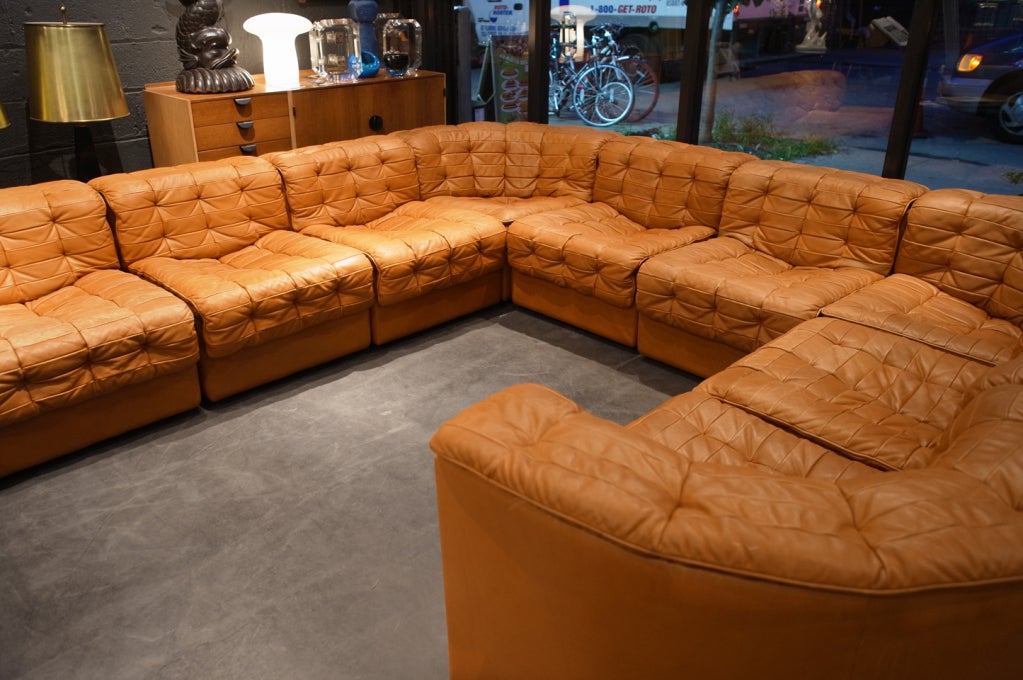DeSede DS11 Leather Patchwork Modular Sofa at 1stDibs