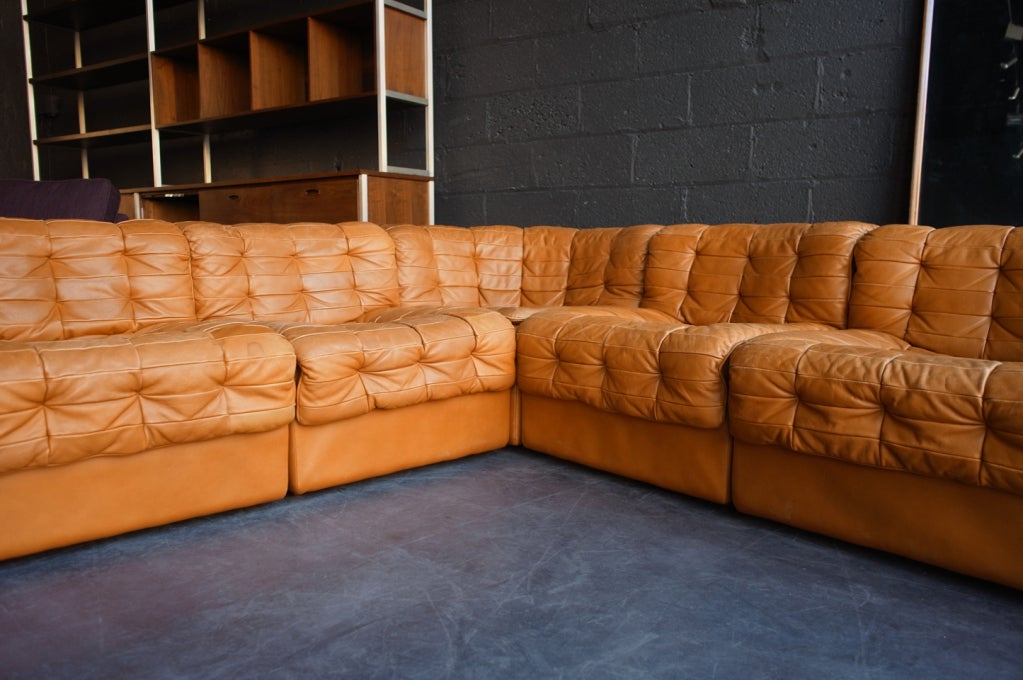 DeSede DS11 Leather Patchwork Modular Sofa at 1stDibs