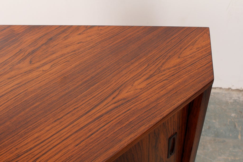 Danish mid century modern rosewood corner bar at 1stDibs