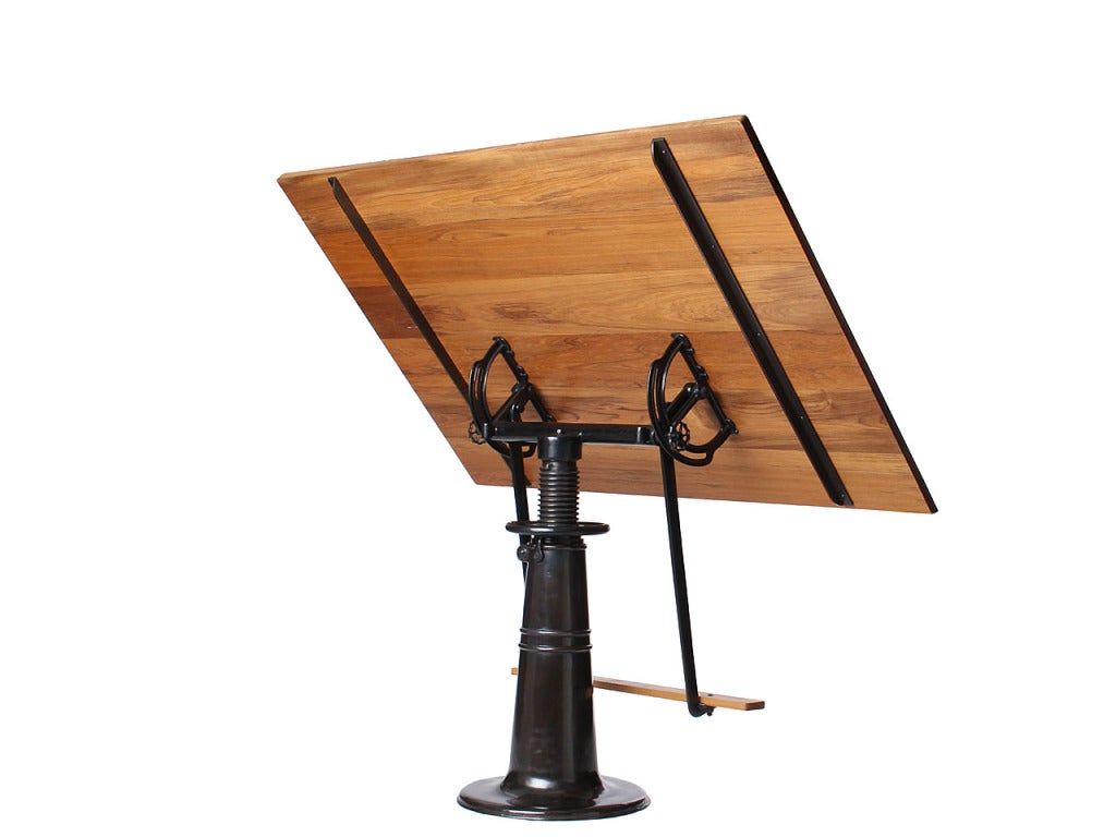 'HiLow' Brass Drafting Table For Sale at 1stdibs