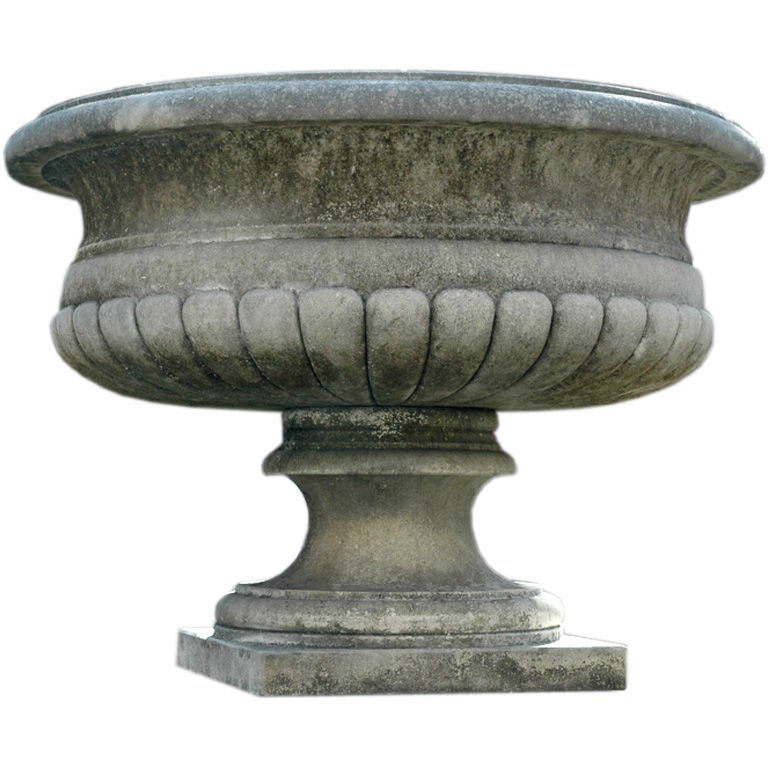 Pair of Large Italian HandCarved Urns at 1stdibs