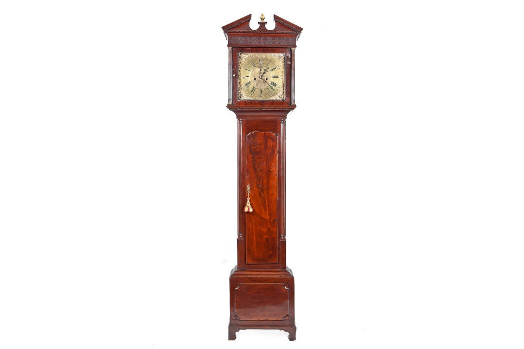 18th Century Irish, III Mahogany and Brass Longcase Clock For