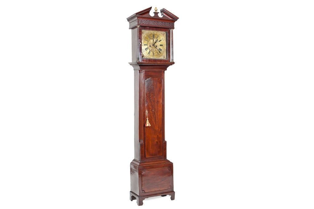 18th Century Irish, III Mahogany and Brass Longcase Clock For