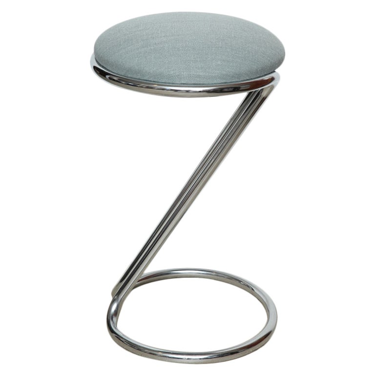 Z Chrome Counter Bar Stool by Gilbert Rohde for Troy Sunshade at