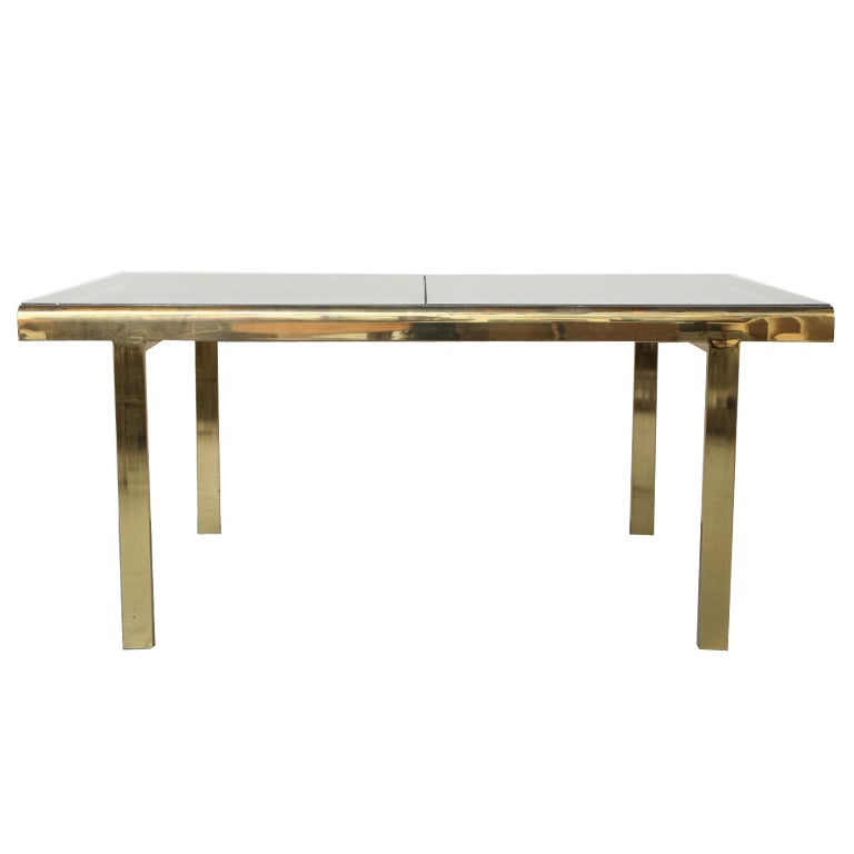 Brass Extending Dining Table by DIA at 1stDibs glass and brass dining