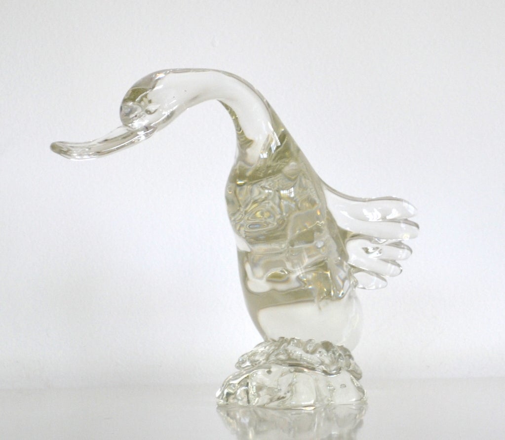 Italian Blown Glass Goose at 1stDibs