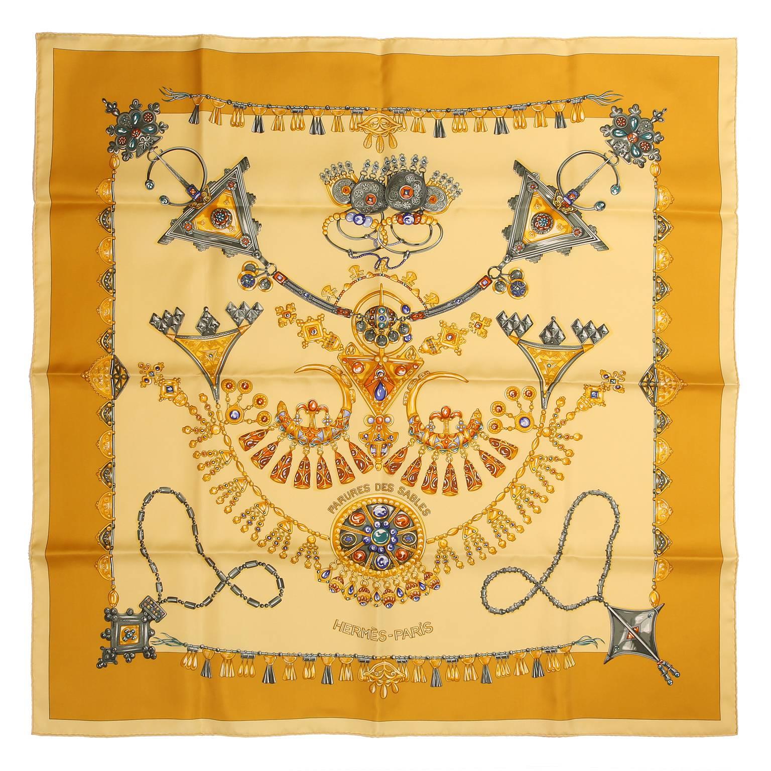 Hermès Parures des Sables 90 cm Silk Scarf