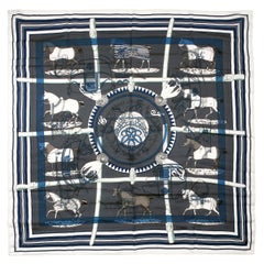 Hermès Imprimeur Fou 90 cm Cotton Silk Scarf