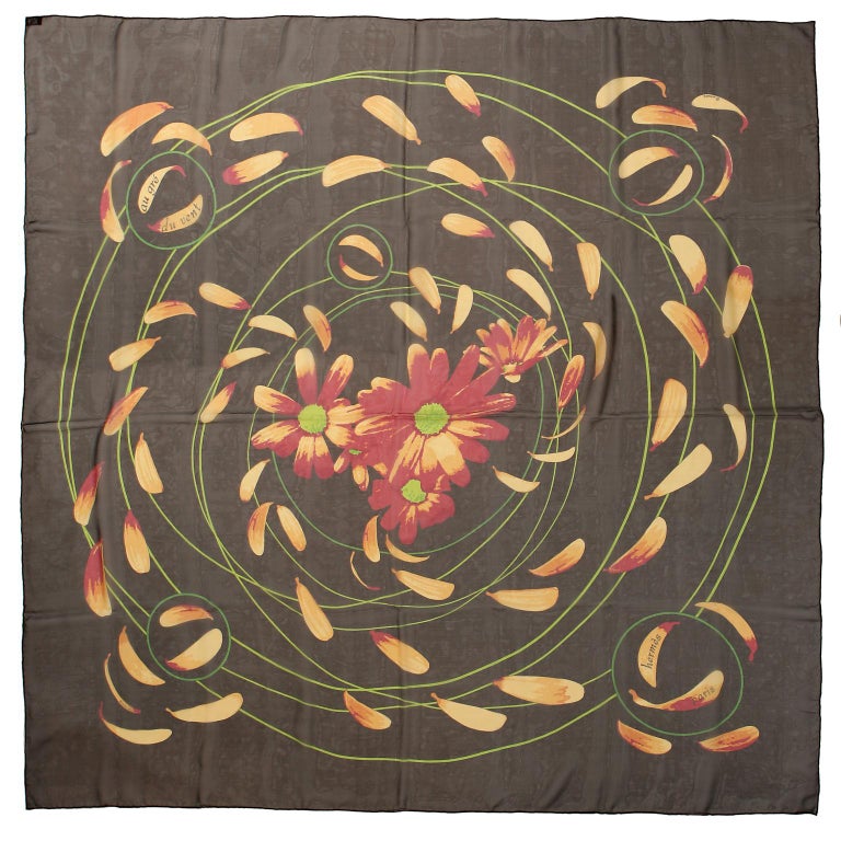 Hermes Au Gre Du Vent 90 Cm Silk Scarf For Sale At 1stdibs