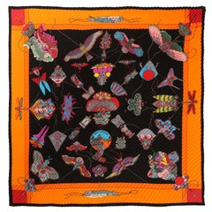 Hermès Multicolor Soies Volantes Plisse Scarf