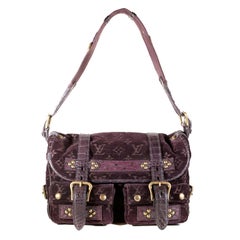 Louis Vuitton Eggplant Purple Monogram Velours Clyde Bag