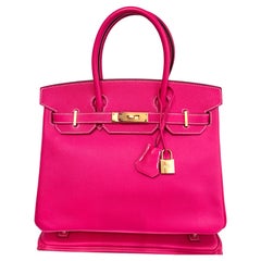 Hermès 30 cm Bright Pink Epsom Birkin with Gold Hardware