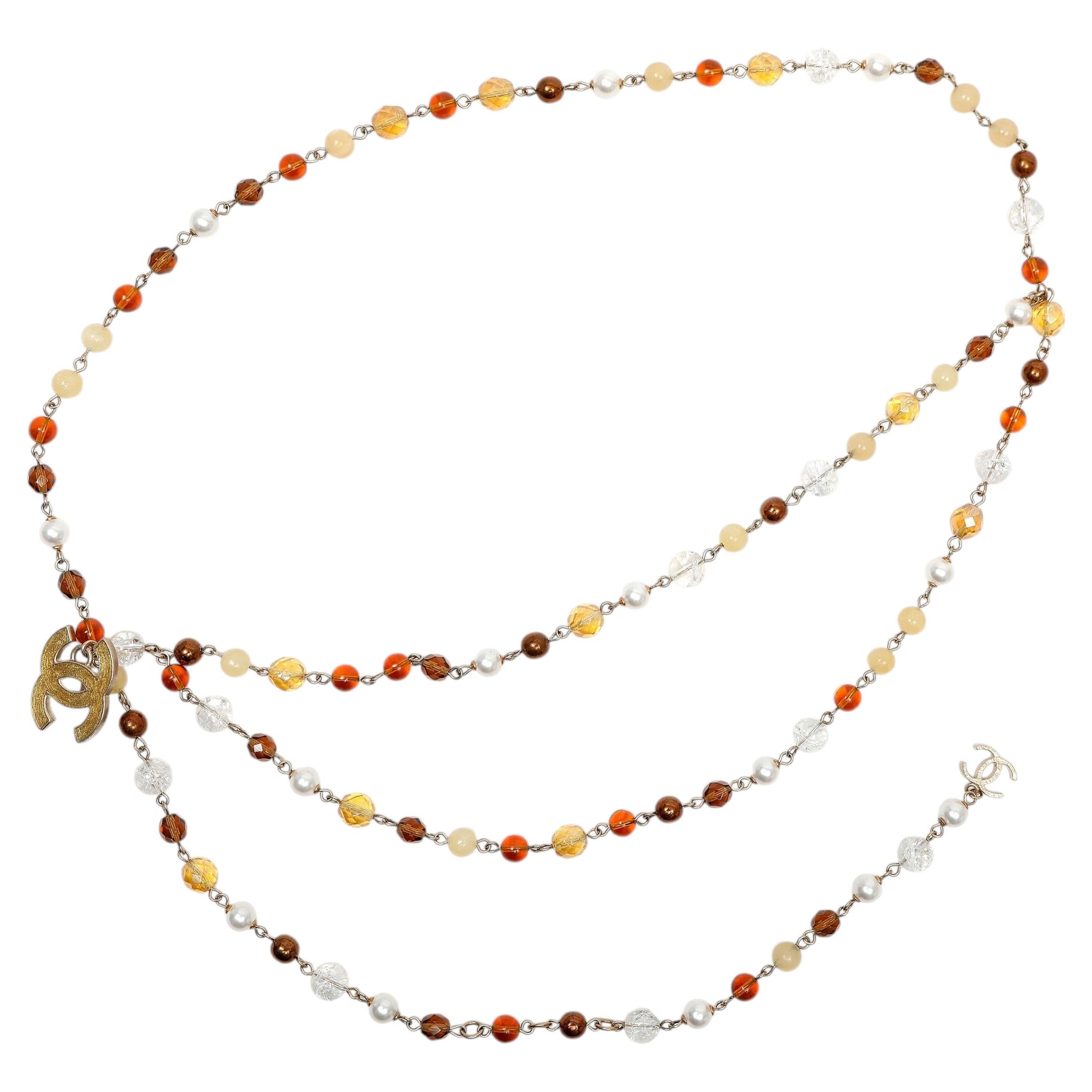 Chanel Long Belt Beaded Strands and Pearls w/CC Clasp