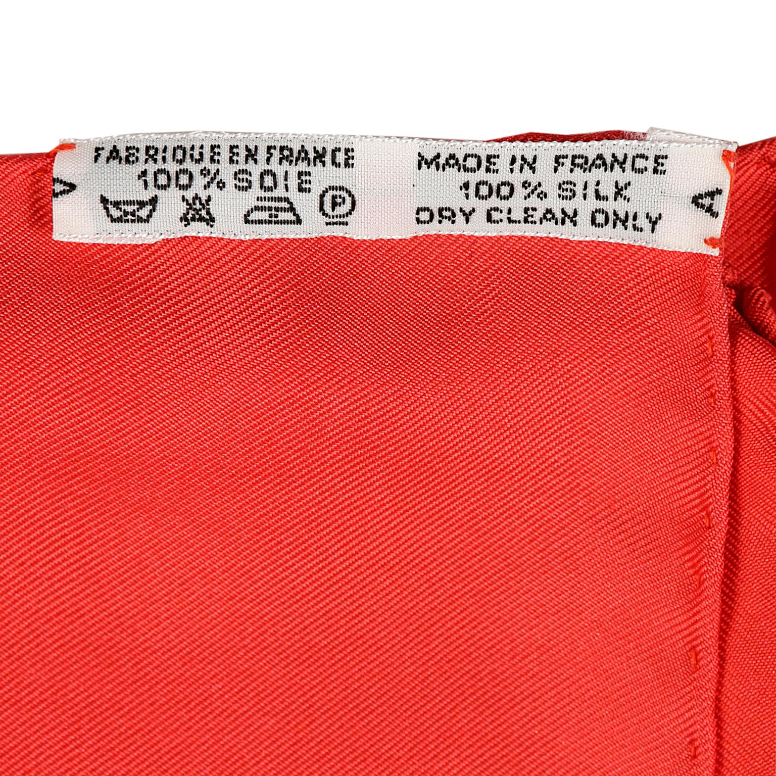 Hermès Red Le Mors a la Conetable 90 cm Silk Scarf For Sale 4