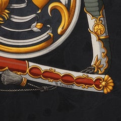 Hermès Daimyo Princes du Soleil Levant 90 cm Silk Scarf