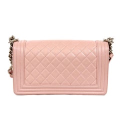 Chanel Blush Pink Leather Medium Boy Bag