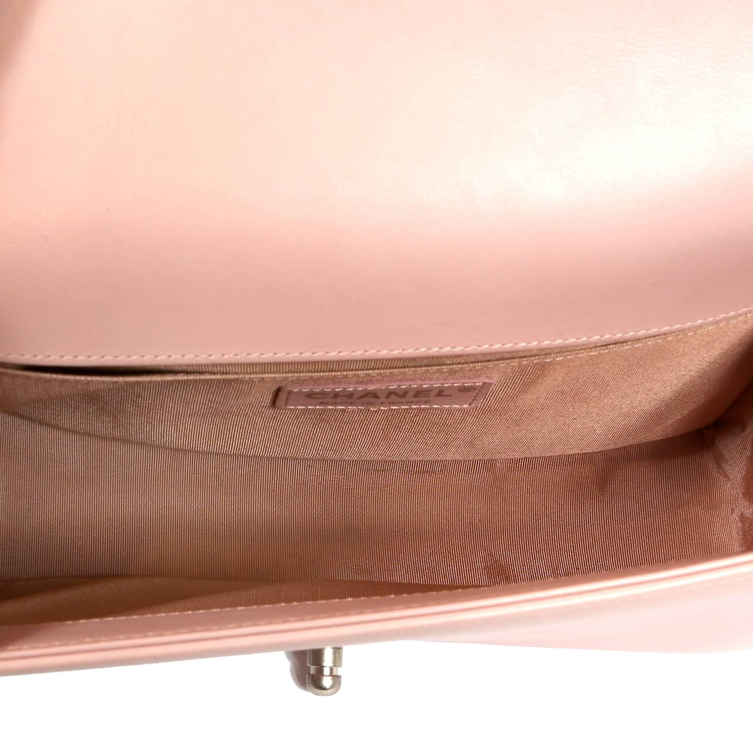 Chanel Blush Pink Leather Medium Boy Bag 1
