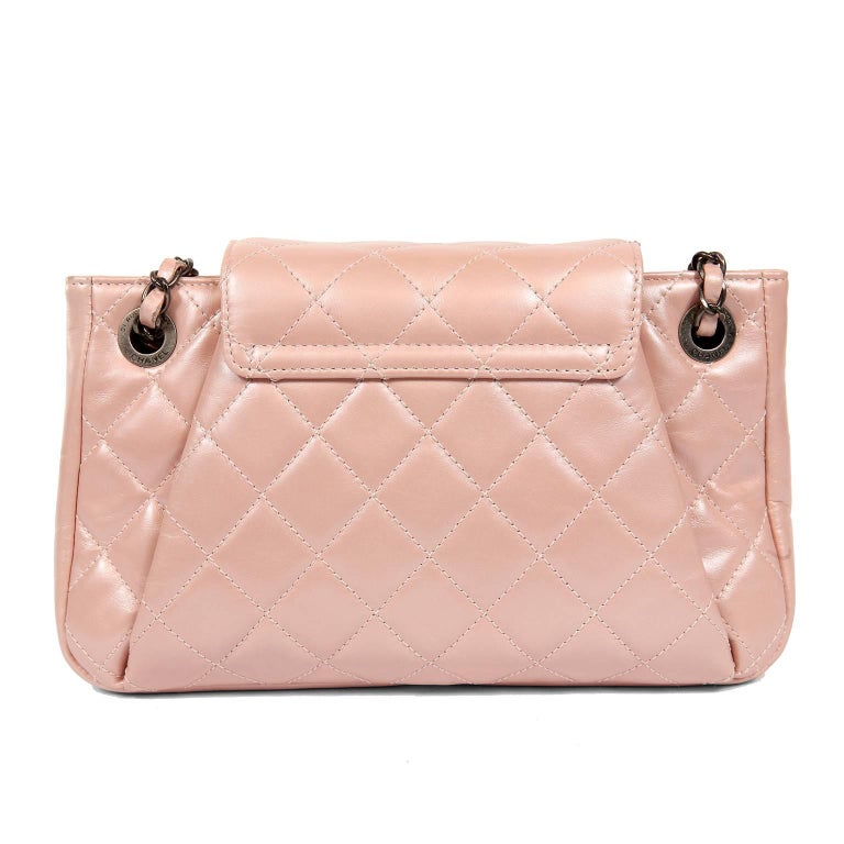 Chanel Pearl Pink Leather Cross Body Flap Bag at 1stDibs