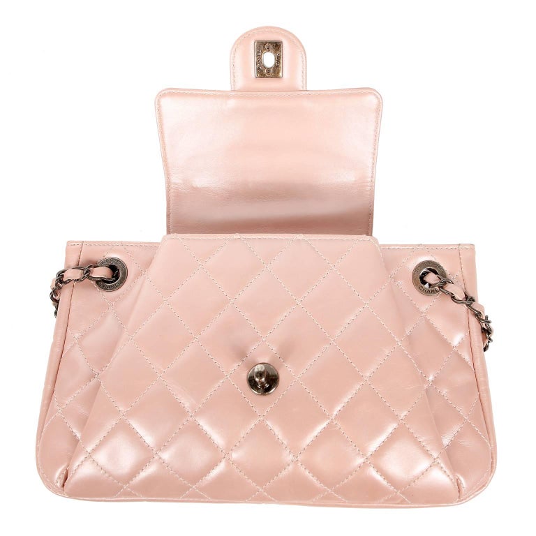 Chanel Pearl Pink Leather Cross Body Flap Bag at 1stDibs