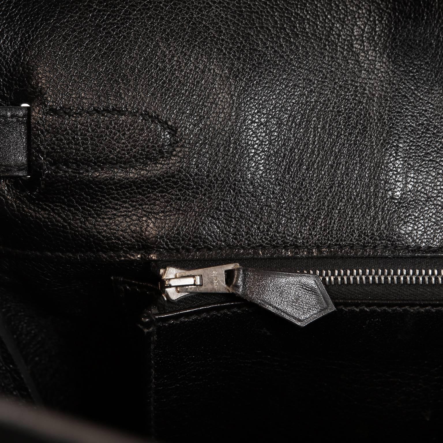 Hermès Black Box Calf  35 cm Birkin Bag with Palladium Hardware 5