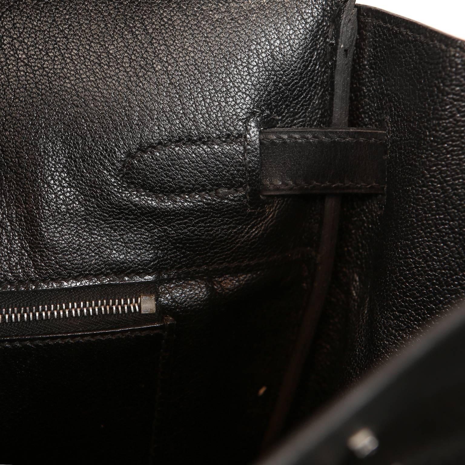 Hermès Black Box Calf  35 cm Birkin Bag with Palladium Hardware 6